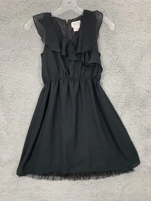 BLUSH by Us Angels Youth 14 Little Black Dress Lined Belt Loops Zip Back - Image 1 of 4