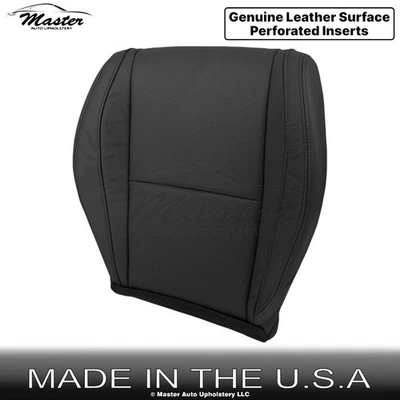 2007-2015 Fits Mazda CX-9 Genuine Leather Perf. Front Driver Bottom Cover Black - Image 1 of 4
