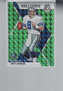 2020 Mosaic Football Troy Aikman Green Mosaic Prizm Hall Of Fame Cowboys #290 SP - Picture 1 of 2