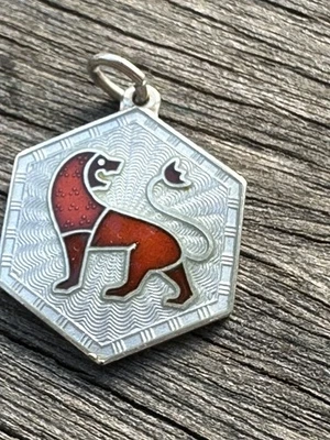 David Andersen Sternzeichen Löwe Sterlingsilber Emaille Norwegen Norweger Edi... - Bild 1 von 4