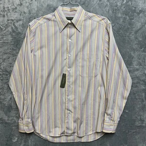 New Ermenegildo Zegna Striped Dress Shirt Men's Size L Multicolor  - Picture 1 of 9