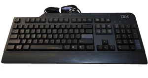 IBM PS2 US Keyboard Model KB-0225 Black REPLACEMENT KEYS & FEET - Picture 1 of 2