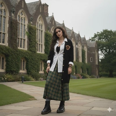 Torrid Betsey Johnson Cardigan 3 Black Crest Patch Academia Grunge Whimsigoth - Image 1 of 4