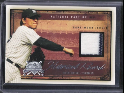 Camiseta deportiva Fleer National Pastime Hideki Matsui 2005 usada a rayas Yankees Foto 1 de 2