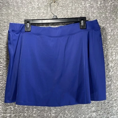 L.L. Bean Swim Skirt Women's Size 18W Blue Lined Sun Protection Nylon Lined - Image 1 of 4