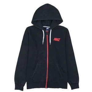 Nike Womens Black XL Full Zip Hoodie Sweatshirt Red Logo - Picture 1 of 12