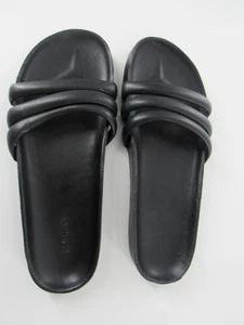 Old Navy schwarze solide flache Sandalen mit drei Riemen offene Zehenpartie Damengröße: 9 - Bild 1 von 4