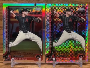 CORBIN BURNES X-Fractor + Refractor LOT | 2025 Topps Chrome DIAMONDBACKS #17 - Picture 1 of 2
