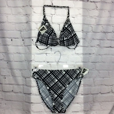 Biquíni feminino Islander tamanho 14 parte inferior tamanho 10 preto/branco 2 peças geométrico - Imagem 1 de 4