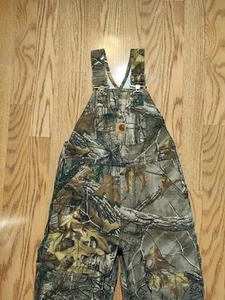 vintage kids camo carhartt overalls insulated real tree size 6 Outdoor Hunting - Picture 1 of 9
