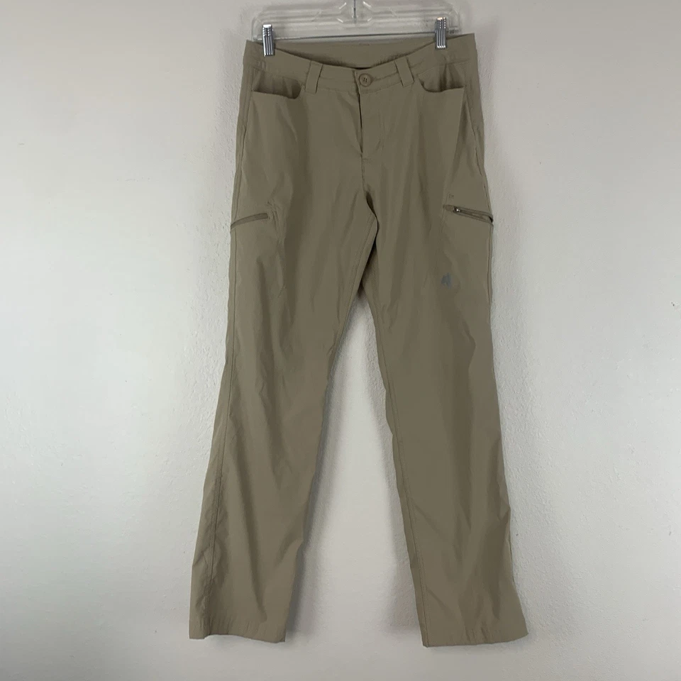 Eddie Bauer First Ascent Guide Pro Hiking Pants Women 10 Beige Cargo Granolagirl - Image 1 of 4