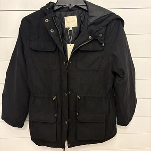 Copper Key Girls' Black Anorak Coat w/ Hood Size S (4-6) Casual - Picture 1 of 5