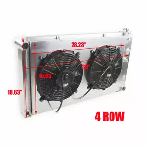 CC161 4 Row Radiator Shroud Fan For 1968-1972 GTO Cutlass Lemans 28"W CORE 69 70 - Foto 1 di 15