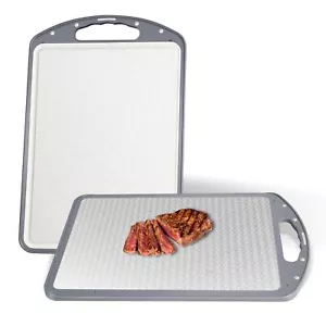 Cutting Board Double Sided 304 Stainless Steel Cutting Board & Wheat Straw Cutti - Picture 1 of 7
