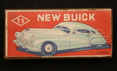 复古 1949 年全新别克绿色 1: 43 汽车钢带盒日本制造 — 第 1/4 张图片