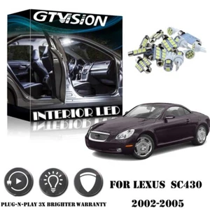 11Pcs Bright White 6K Kit LED Interior Car Lights Kit For 2002-2005 Lexus SC430 - Picture 1 of 9