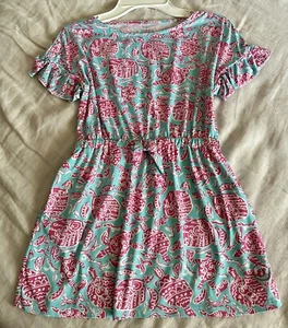 Hang Ten Kids Sz L Girls Swim Suit Cover Dress Nylon Spandex UPF 50+ Turtles - Picture 1 of 9
