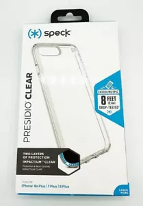 Speck Presidio Clear Shockproof Case for Apple iPhone 8 Plus/7 Plus/6s 6 Plus - Picture 1 of 4