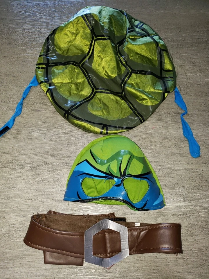 boys NINJA TURTLE SHELL EYEMASK BELT 3 PC one size pretend play HALLOWEEN - Image 1 of 1