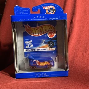 Hot Wheels 30th Anniversary 1996 First Edition VW Drag Bus Sealed BLUE - Picture 1 of 5