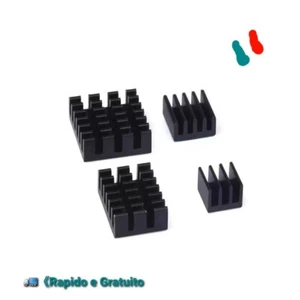 Raspberry Pi 4 Kit Kühlkörper passiv Aluminium schwarz - Bild 1 von 5