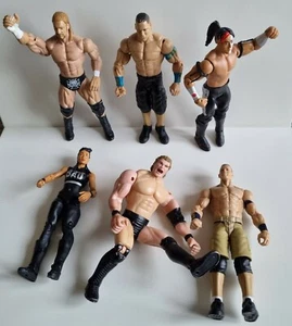 WWE Wrestling Figures Bundle Job lot Mattel X6 WWF Damaged Fodder - Picture 1 of 6