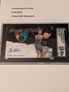 2023-24 Panini Court Kings Brush Strokes /35 Dariq Whitehead Auto SGC 9 & 10 - Picture 1 of 2