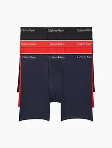 Calvin Klein Men's NP2033O932 Micro 3-Pack Boxer Brief Black/Navy/Red Size XL - Picture 1 of 1