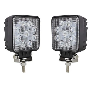 Square HP 9 LED Competition Series Stud Mount Work Light Off Road ATV 4WD Pair - Picture 1 of 4