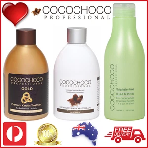 ❤❤ COCOCHOCO GOLD + ORIGINAL Keratin 2x250ml + SULPHATE FREE SHAMPOO 400ml Salon - Picture 1 of 12