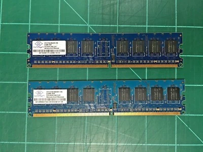 Nanya 512MB PC2-4200 DDR2 533MHz Desktop Ram x2 (NT512T64U88A0BY-37B) - Image 1 of 3
