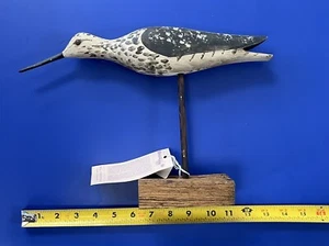 William E. Kirkpatrick Handmade Carved Shorebird decoy on Stand 10” WEK - Picture 1 of 4
