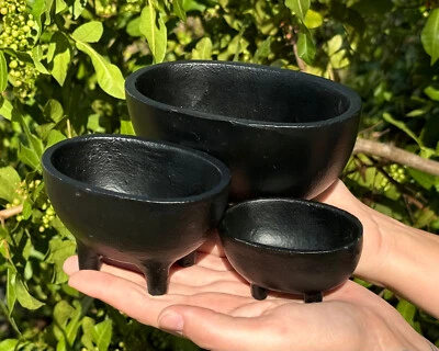 Cast Iron Cauldron: Choose Size (Smudge Pot, Incense Burner, Cast Iron Pot) - Image 1 of 4