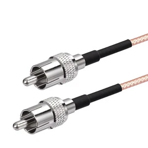 50 ohm RCA to RCA male plug Adapter RF RG316 Pigtail Coaxial Cable 10cm 4" - Picture 1 of 5