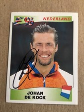 Johan de Kock, Netherlands 🇳🇱 Panini UEFA Euro 1996 hand signed
