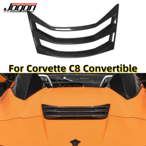 Dry Carbon Hood Scoop Rear Vent Panel For Corvette C8 Convertible Z51 Z06 20-24 - Picture 1 of 16