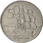 New Zealand 50 Cents Coin | Captain James Cook | HMS Endeavour | 1967 - 1985