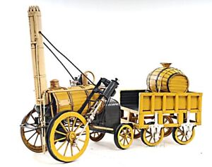 1829 fusée à vapeur jaune Stephenson modèle artisanat décoration d'intérieur