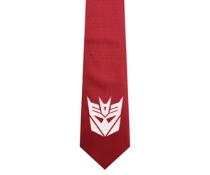 Transformers Decepticon Novelty Print Woven Groom Party Silk Blend Tie Necktie - Picture 1 of 10