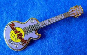 MELBOURNE AUSTRALIA LILAC PINK GIBSON LES PAUL GUITAR SERIES Hard Rock Cafe PIN - Picture 1 of 1
