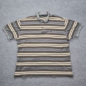 Nautica Mens Polo Shirt Short Preppy Casual Multicolor Striped Sz 2XL