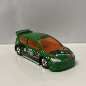 Hot Wheels CUSTOM W/REAL RIDERS Green Citroen C4 Rally - Picture 1 of 4