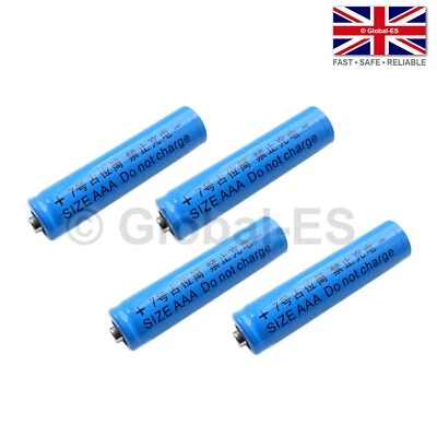 G.E.S Batería de marcador de posición falso ficticio 4 piezas - tamaño AAA