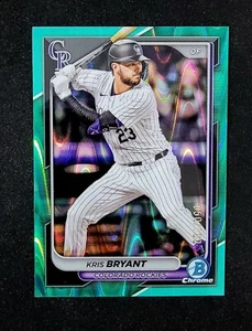 Bowman Chrome 2024 - Aqua RayWave refractor #90 Kris Bryant/199 - Imagen 1 de 2