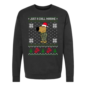 Just a Chill Marine USMC - Suéteres feos de Navidad - Imagen 1 de 17