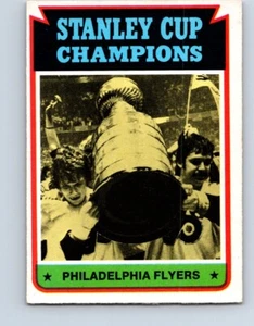 VINTAGE HOCKEY CARD 1974 OPC PHILADELPHIA FLYERS STANLEY CUP CHAMPIONS NO200 - Imagen 1 de 2