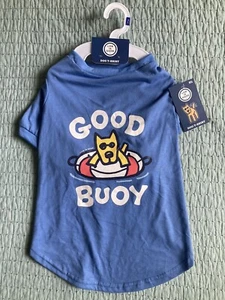 Life Is Good Dog Tshirt “Good Bouy” Blue New Size XL - Picture 1 of 3