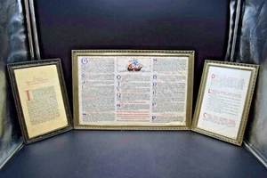 + Juego de tarjetas de masa antiguas en marcos de hierro forjado + cañones de altar + (CU526) - Imagen 1 de 10