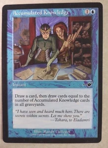 Magic The Gathering MTG "ACCUMULATED KNOWLEDGE" Nemesis Card 26/143 FREE S&H!! - Picture 1 of 2