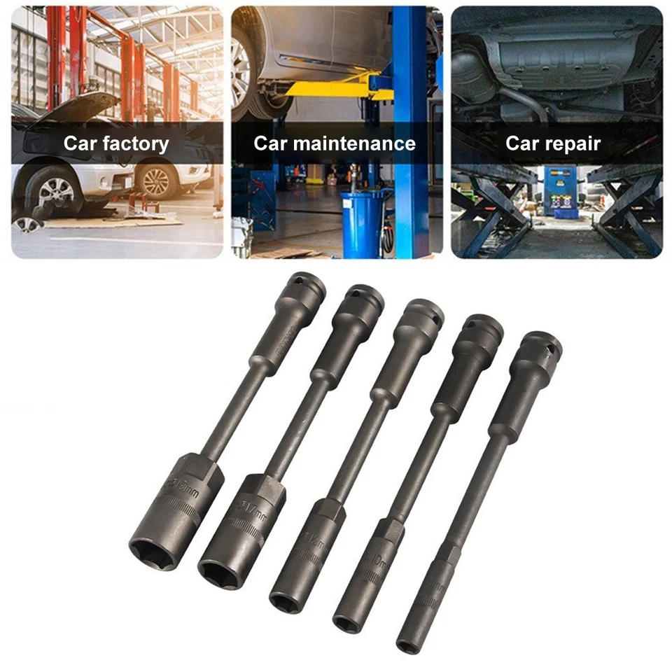 819mm Extra Long Thin Wall Socket 5 Piece Set for Automobiles Mechanics - Image 1 of 4